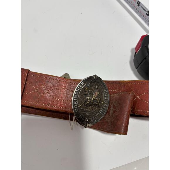 Vintage Masonic 1920s Knights of Templar Grand Mason Belt - Ascalon Commandery